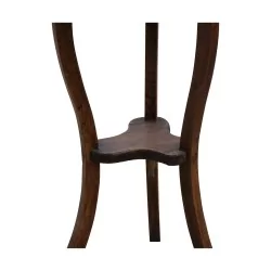 Dreibein-Säulentisch aus Walnussholz, Vintage-Modell. 20. Jahrhundert