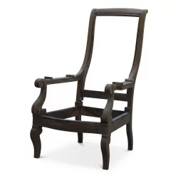 Carcasse de fauteuil en acajou. Hauteur assise : 32 cm