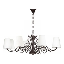 Lustre Tolède en bronze patiné brun à 8 lumières