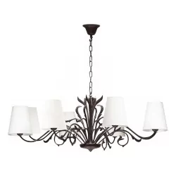 盏托莱多棕色古铜色枝形吊灯，8 盏灯