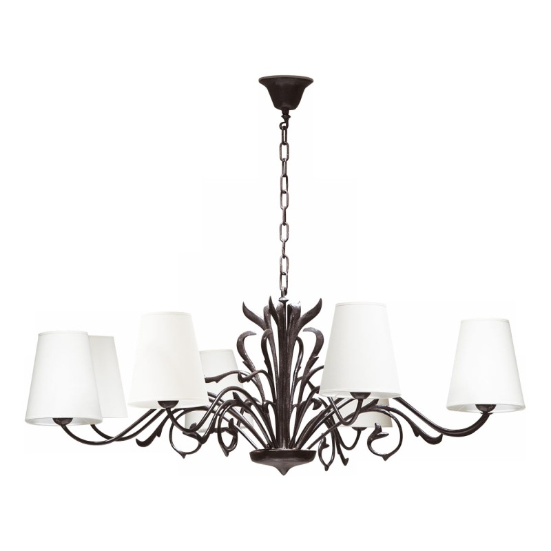 Lustre Tolède en bronze patiné brun à 8 lumières - Moinat - Lustres, Plafonniers Lustre Tolède en bronze patiné brun à 8 lumières - Moinat - Lustres, Plafonniers