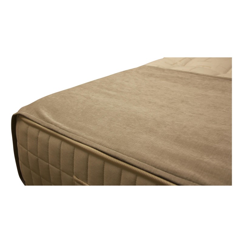 Chemin de lit fait main de coloris beige. - Moinat - Accessoires