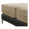 Chemin de lit fait main de coloris beige. - Moinat - Accessoires