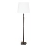 Luminaire "Cubiste" en bronze patiné avec abat-jour blanc - Moinat - Lampadaires (au sol)