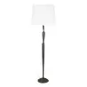 \"JUDE\" light fixture in patinated bronze with white lampshade. - Moinat - Standing lamps