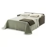 Canapé-lit trois places, matelas L 140 x P 200 cm, en tissu gris clair, très facile à utiliser - Moinat - Canapés