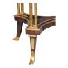 Paire de guéridons en bronze et loupe d Amboine, d après Adam Weissweiller - Moinat - Bouts de canapé, Bouillottes, Chevets, Guéridons