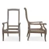 Pair of walnut armchair frames. Seat height: 36 cm - Moinat - Armchairs