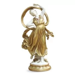 Pair of Capodimonte porcelain statuettes, late 19th and early 20th century