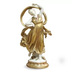 Pair of Capodimonte porcelain statuettes, late 19th and early 20th century