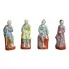 Set of four polychrome porcelain figurines. Circa 1900-1930. - Moinat - Decorating accessories