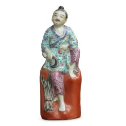 Set of four polychrome porcelain figurines. Circa 1900-1930.