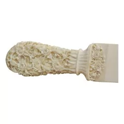 Richly carved ivory letter opener. Circa 1900.
