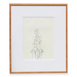 Lithographie "Femme assise" de Alberto Giacometti (1901-1966).
