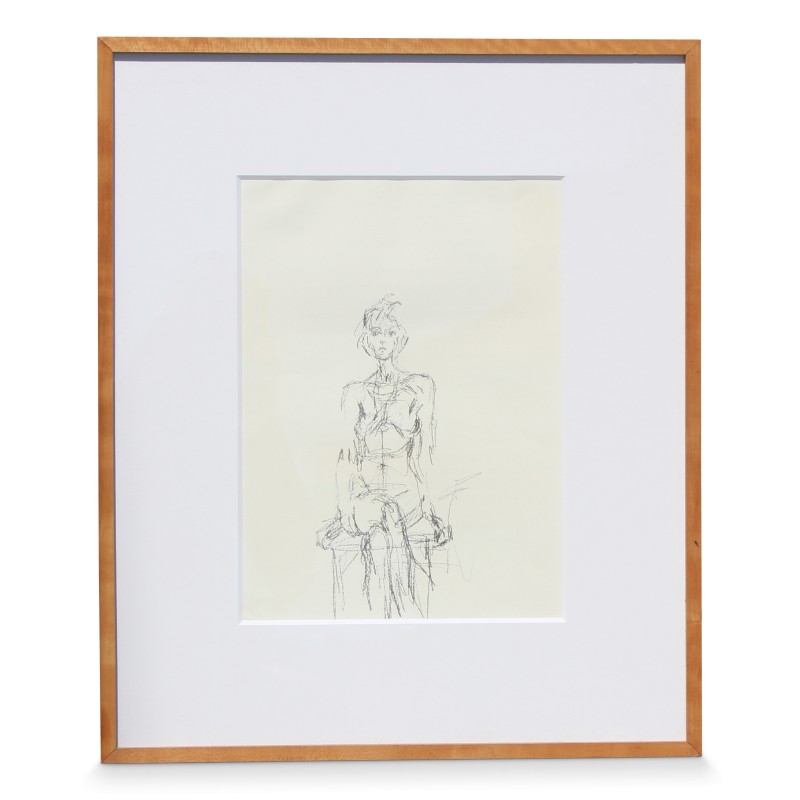 Lithographie "Femme assise" de Alberto Giacometti (1901-1966). - Moinat - Tableaux - Divers