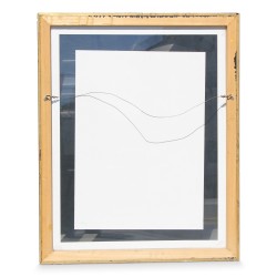 Aquarell \"Landschaft mit orientalischem Dekor\", vergoldeter Bronzerahmen, unter Glas. Um 1995