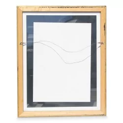 Aquarell \"Landschaft mit orientalischem Dekor\", vergoldeter Bronzerahmen, unter Glas. Um 1995