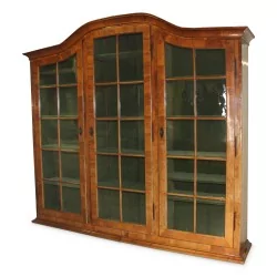 Monumentale Vitrine / Bücherregal Zürich in Nussbaumfurnier