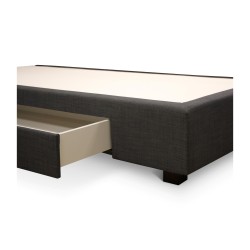 Sommier Elisabeth Boss "boxspring" avec tiroir de rangement à gauche