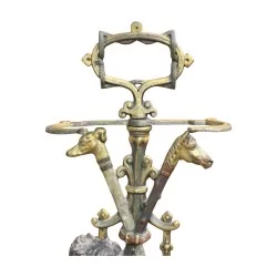 Porte parapluie en fonte décor "Animaux". Angleterre.