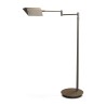 Reading lamp / floor lamp in dark brass with gold thread decor, halogen. - Moinat - Standing lamps