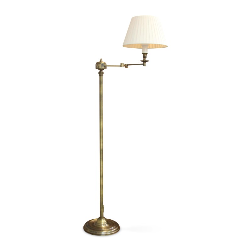 Brigitte model light fixture, on polished brass base, - Moinat - Standing lamps