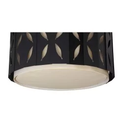 Кованая цилиндрическая люстра с декором «Бабочки» и абажуром от «Pierre Bonnefille».