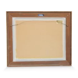 保罗·马西（1891-1972）水彩画《罗马》。镀金画框。瑞士。