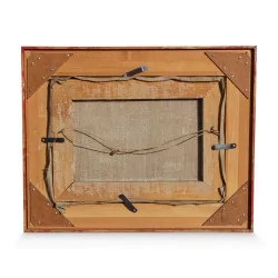 Öl auf Leinwand \"Plateau Waadtländer und Jura\", signiert R. Perroud (1971).