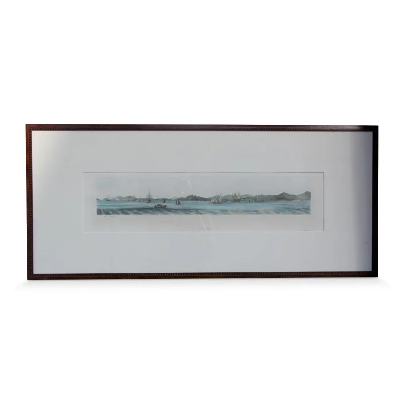 Акварельная гравюра «Вид Гонконга» работы Л. Г. Хита (1846). - Moinat - Картины - Пейзаж Акварельная гравюра «Вид Гонконга» работы Л. Г. Хита (1846). - Moinat - Картины - Пейзаж