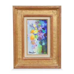 威利·萨特 (1918-2002) 布面油画《静物与花卉》