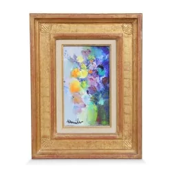 «Натюрморт с цветами» Вилли Суттера (1918–2002) — холст, масло