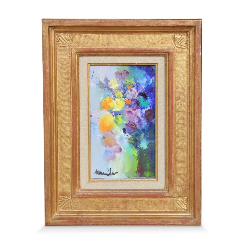 Oil on canvas \"Still Life with Flowers\" by Willy Sutter (1918-2002) - Moinat - Painting - Still-life