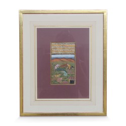 Gouache \"Iranian Symbol\" on old paper.