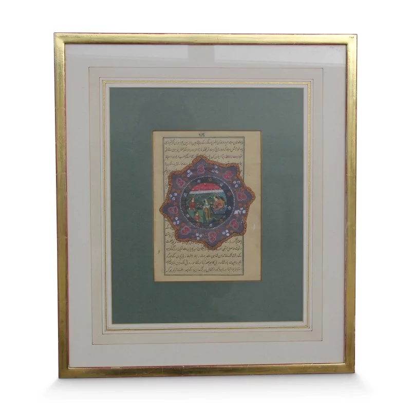 Gouache \"Iranisches Symbol\" auf altem Papier. - Moinat - Gemälden - Verschieden