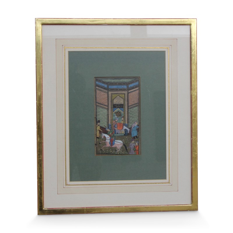 Gouache "Symbole Iranien" sur papier ancien. - Moinat - Tableaux - Divers