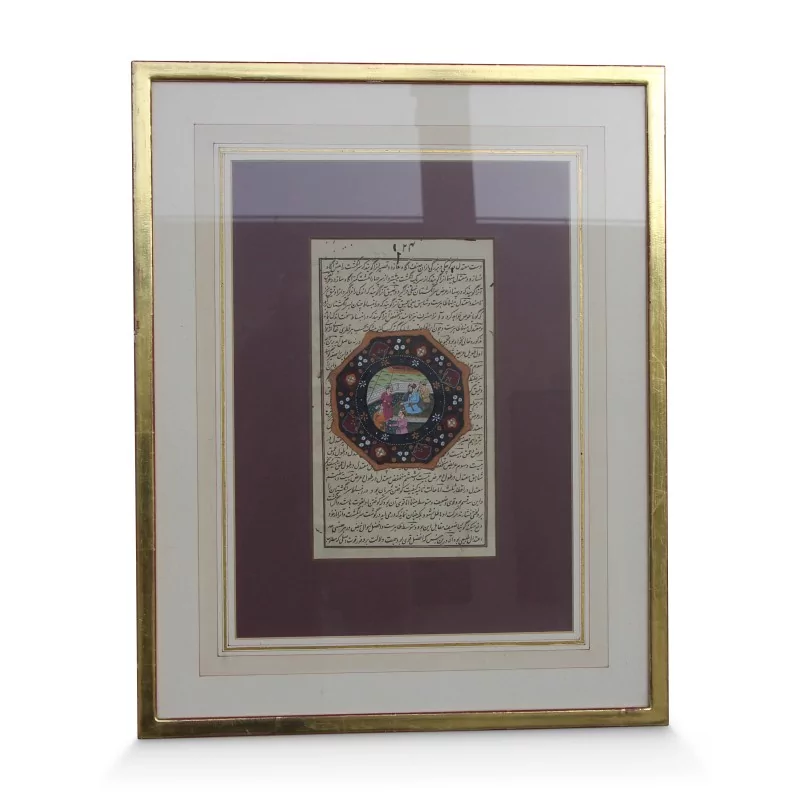 旧纸上的水粉画\"伊朗符号\"。 - Moinat - 画 - 各种的