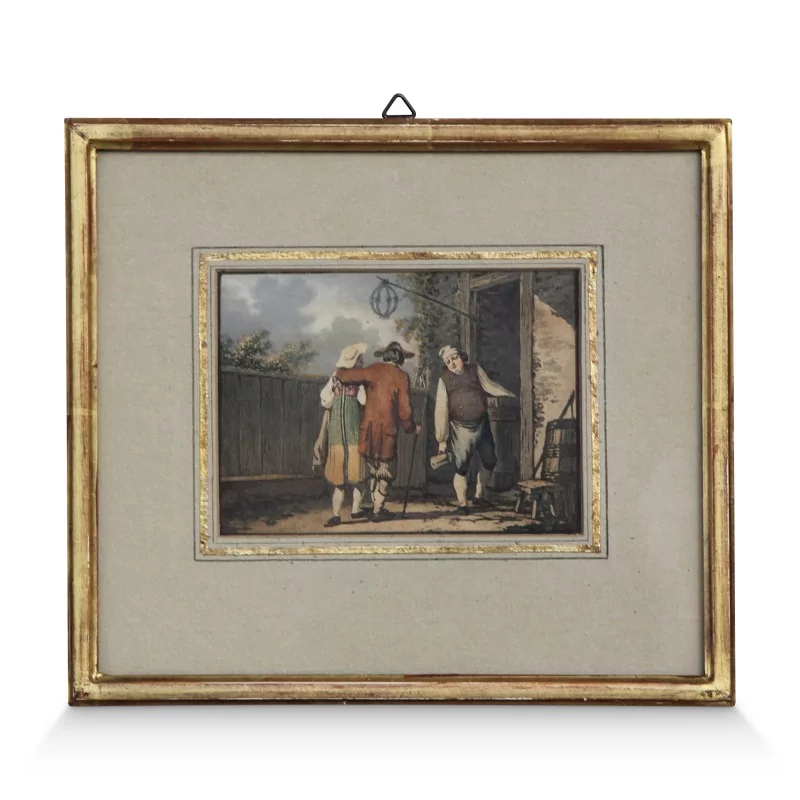 Акварель «Прибытие в гостиницу». Швейцария. - Moinat - Картины - разные Акварель «Прибытие в гостиницу». Швейцария. - Moinat - Картины - разные