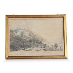 Гравюра «Вид долины Оберхасли (Берн)» Иоганна Людвига Аберли (1723–1786)