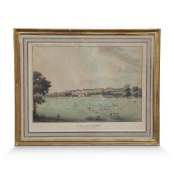 Gravure "Vielle ville, cathédrale de Genève" de Giovanni Salucci (1769-1845).