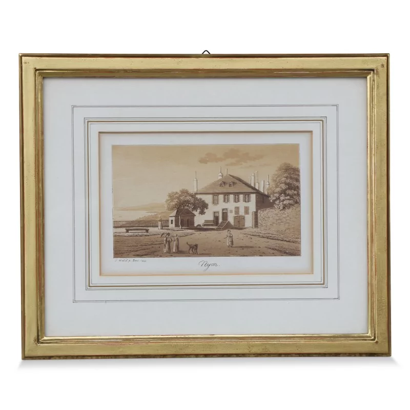 Gravure "Nyon" signée Samuel Weibel (1771-1846). - Moinat - Gravures Gravure "Nyon" signée Samuel Weibel (1771-1846). - Moinat - Gravures
