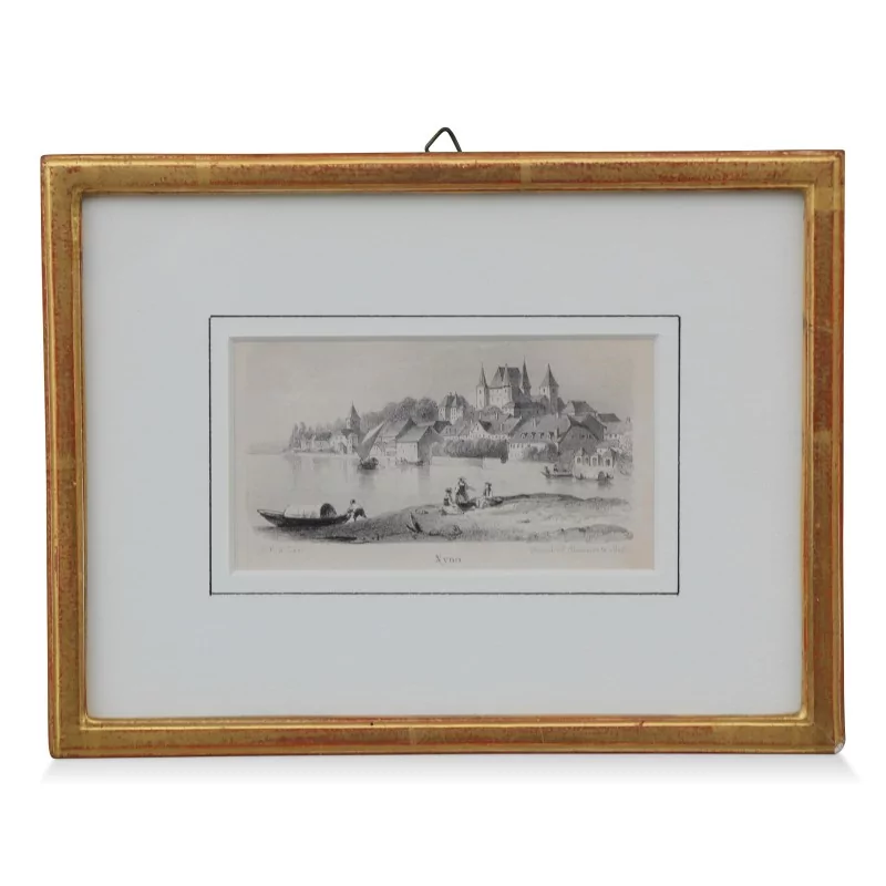 \"Nyon\" engraving by C.C.A.Last and Steend.V.P.Blommerste s Hage. Around 1900. - Moinat - Prints, Reproductions