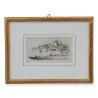 \"Nyon\" engraving by C.C.A.Last and Steend.V.P.Blommerste s Hage. Around 1900. - Moinat - Prints, Reproductions