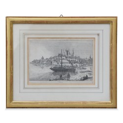 Gravure "Nyon, canton de Vaud". Vers 1900.
