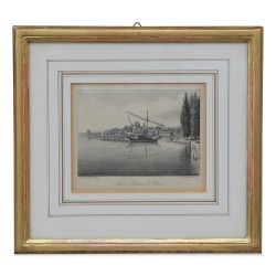 Gravure "Nyon, canton de Vaud". Vers 1900.