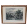 Kolorierter Kupferstich \"Schloss Beroldingen Bei Lugano (Ticino)\". Um 1900. - Moinat - Gravüren