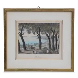 Gravure colorée "Montbenon".