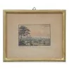 Colored engraving \"Lausanne\". Circa 1900. - Moinat - Prints, Reproductions