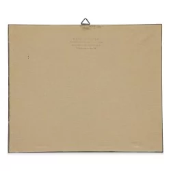 Colored engraving \"Lausanne\". Circa 1900.