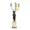 Pair of Louis XVI \"Aux putti\" candelabras in the style of Jacques-Francois-Joseph Saly - Moinat - Candleholders, Candlesticks